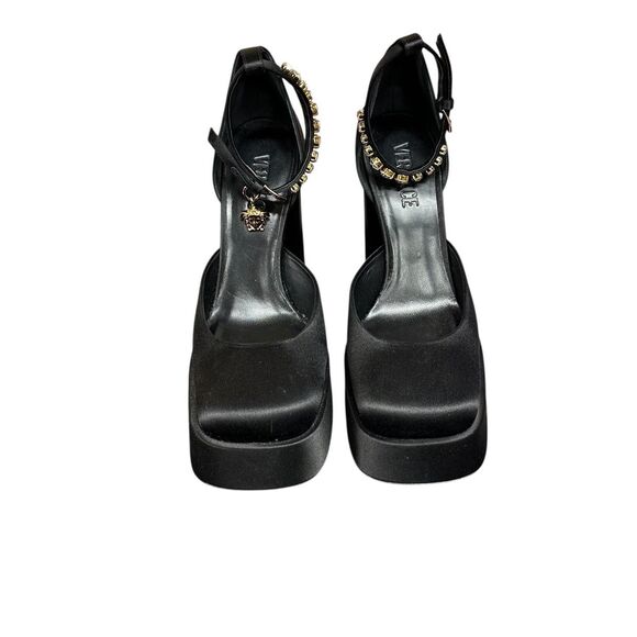 Versace Medusa Charm Platform Heel in Black NWB - Picture 6 of 12
